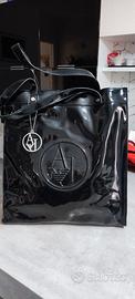 Borsa Giorgio Armani lucida nera