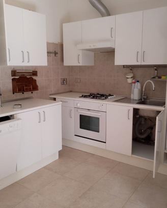Cucina lineare con elettrodomestici