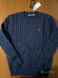 Maglione Treccia Blu Navy - tg M