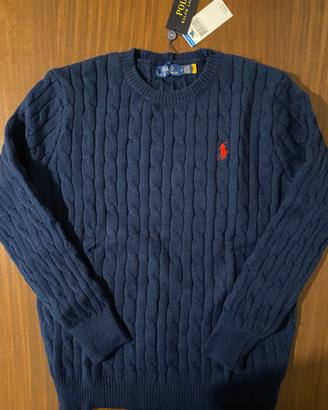 Maglione Treccia Blu Navy - tg M