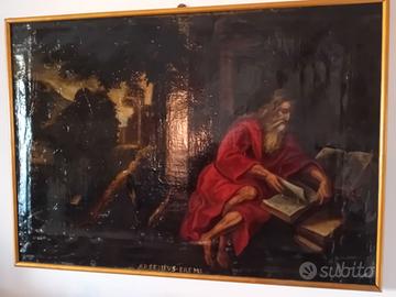 dipinto antico olio su tela