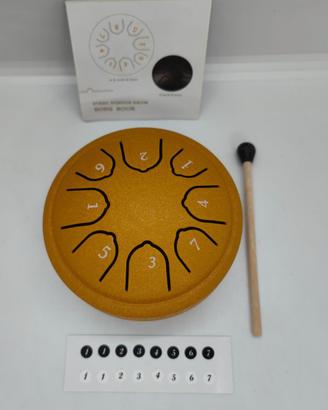 Tamburo Armonico Steel Tongue Drum 8 Note - Giallo