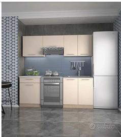 cucina nuova lineare beige/rovere MT 2