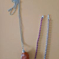 Collana con ciondolo e 2 bracciali tennis