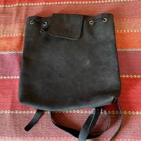 Borsa/zaino in pelle scamosciata