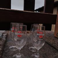 set 4 bicchieri da birra Henninger Meister 