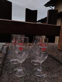 set 4 bicchieri da birra Henninger Meister 