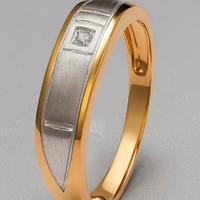 Anello Oro Giallo/Bianco da Uomo