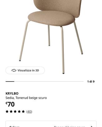 4 Sedie ikea beige krylbo
