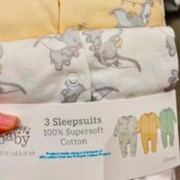 Dumbo Disney Baby 3 pagliacetti 6-9 mesi