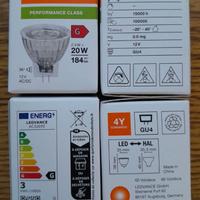 NUOVE 4 lampadine LED GU4 Ledvance