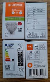 NUOVE 4 lampadine LED GU4 Ledvance