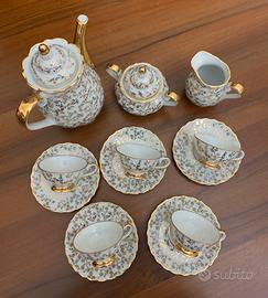 Servizio da te’,anni’60,con decori placcati oro