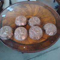 6 formelle di rame decorate