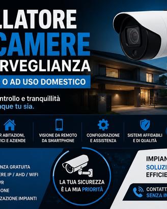 INSTALLATORE TELECAMERE VIDEOSORVEGLIANZA