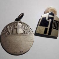 Lotto medaglia argento+spilla OND