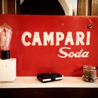 Lampada vintage riproduzione insegna Campari Soda