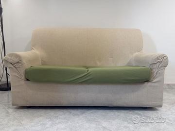 Divano letto 2 posti beige – rete metallica