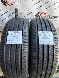 2 PNEUMATICI 215/60 R17 BARUM ESTIVE SEMINUOVE