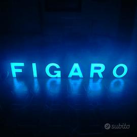 Insegna Luminosa BARBIERE Anni 70 FIGARO 230 cm