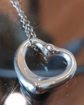 Tiffany &co collana con cuore Elsa Peretti 