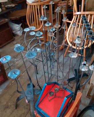candelabri in ferro battuto 