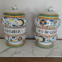 Maiolica policroma, Albarelli da farmacia