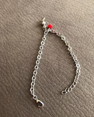 Braccialetto NUOVO con pendente rosso e caramella