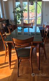 Tavolo vintage e 6 sedie 