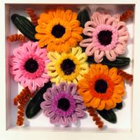 Quadro con gerbere colorate