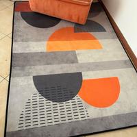 Tappeto moderno arancione grigio