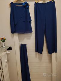 completo elegante pantalone+blusa+ pashmina