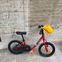 BTWIN Bici bimbo 2 in 1  DISCOVER 500 rossa