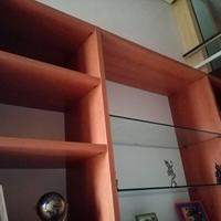Libreria ciliegio e cristallo