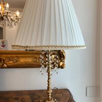 Lampade abat-jour in stile antico con cristalli