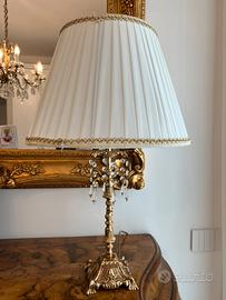 Lampade abat-jour in stile antico con cristalli