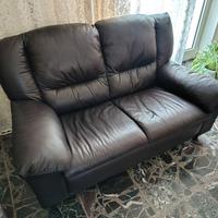 Divano 2 posti in pelle colori testa di moro