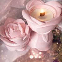 Candela Rosa fatta a mano
