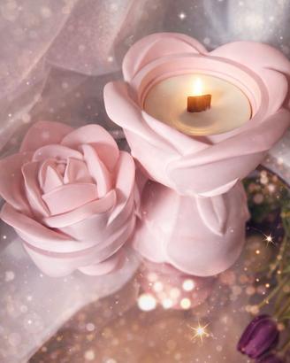 Candela Rosa fatta a mano