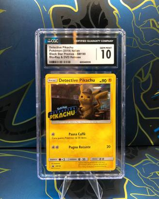 Detective Pikachu SM190 Gradata CGC Gem Mint 10