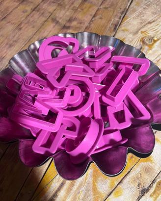 stampi a forma di lettere