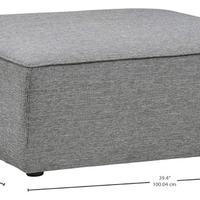 Pouf grande, ottomana poggiapiedi modello Audrey