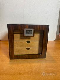 HUMIDOR LUBINSKY SIGARI SCATOLA LEGNO 4 CASSETTI