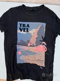 T-Shirt nera Piazza Italia