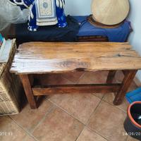 Panca fatta a mano con le legno riciclato 