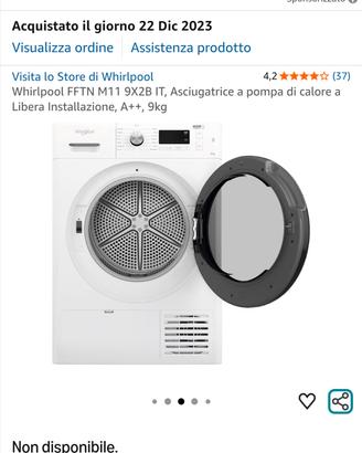 Asciugatrice Whirlpool A++ 9kg
