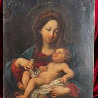 Antico Dipinto XVI°-XVII° Madonna con Bambino