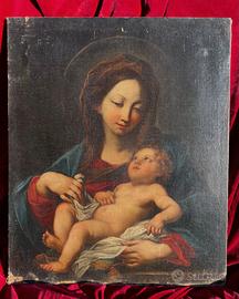 Antico Dipinto XVI°-XVII° Madonna con Bambino