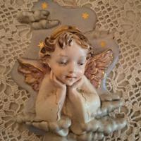 Quadretto angioletto in ceramica 