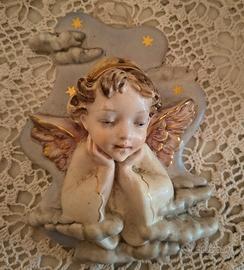 Quadretto angioletto in ceramica 